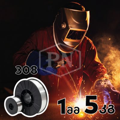 ER308L 1 მმ 5კგ უჟანგავი (ნერჯავეიკის) მართული MIG კემპის შესადუღებლად