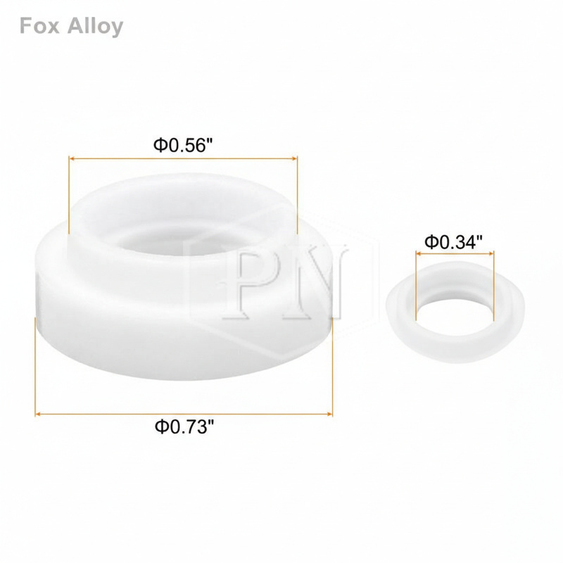 TIG სახელურის შუშის ლინზის პლასმასის რგოლი